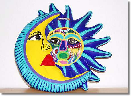 Sol y Luna Azul - Artesania Mexicana - Mexikanische Handwerkskunst (#2038)